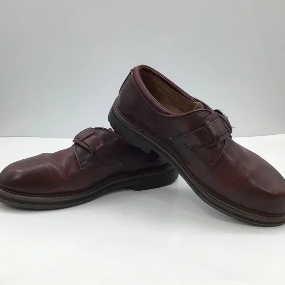 Vintage Men's 11 Toulon Amazonas Burgundy Shoes Monk Strap Leather Punk Gothic - Picture 11 of 13